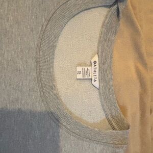 Athleta Light Gray Crew Neck Tee